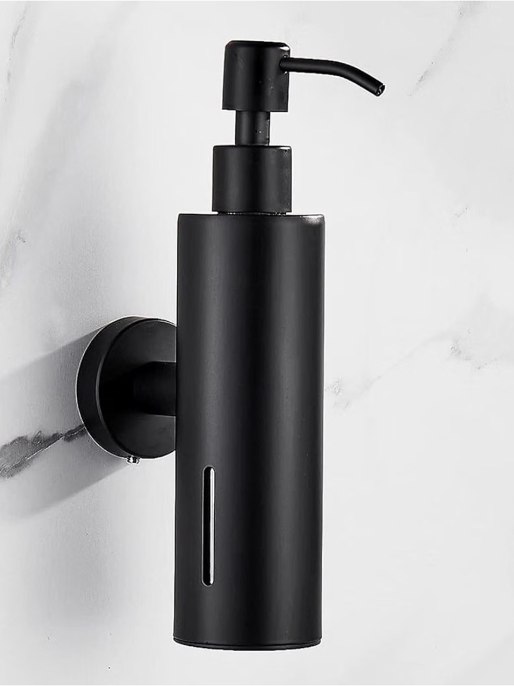 2 Matte Black Wall-Mounted Soap Dispensers